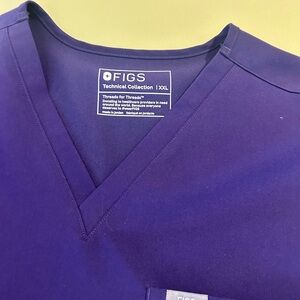 Figs Deep Purple Medical Top and pants